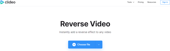 Add File Reverse Video Clideo