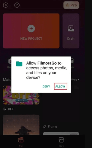 Add Files FilmoraGo