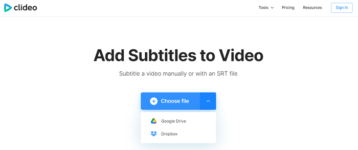 Add Subtitles Clideo