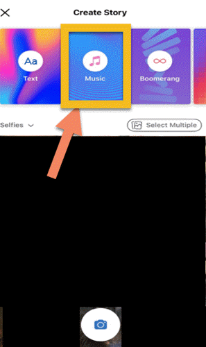 Choose Music before Recording Video on Facebook