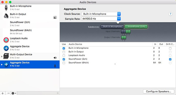 Create Aggregate Device