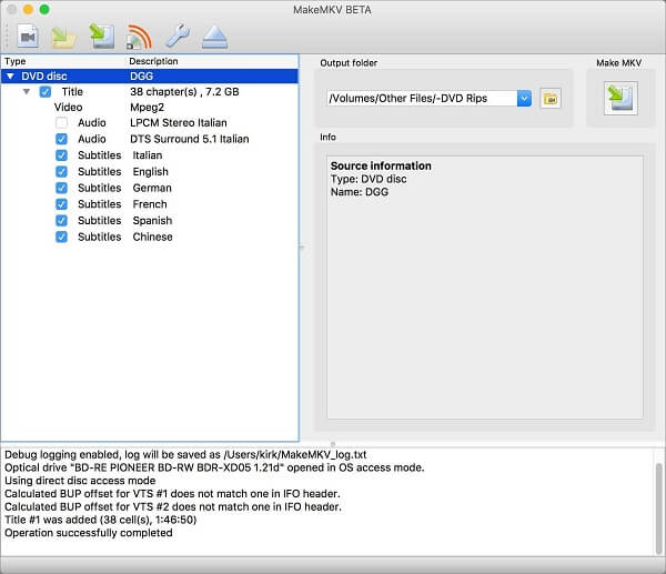 MakeMKV to Rip Blu-ray on Mac