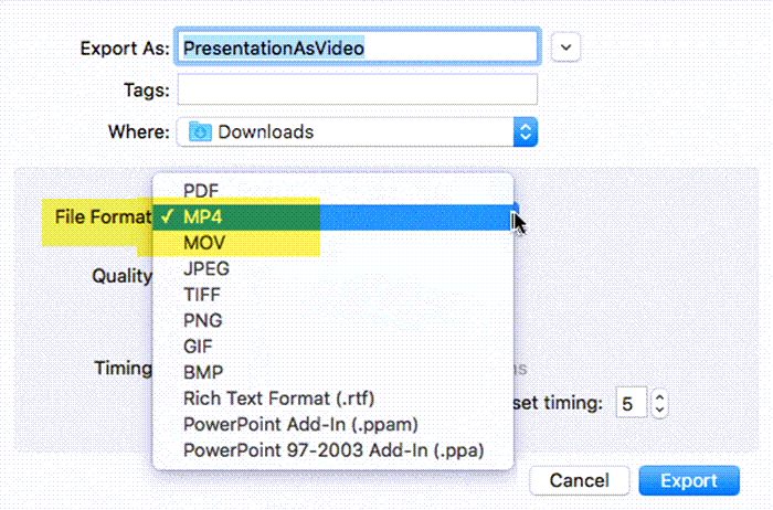 Microsoft PPT Video Format