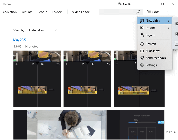 Start New Video Project Photos App