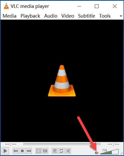 إلغاء كتم الصوت في VLC