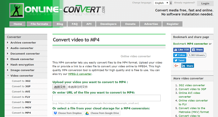 Online converter