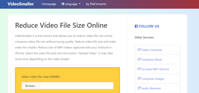 VideoSmaller Video Compression Tool