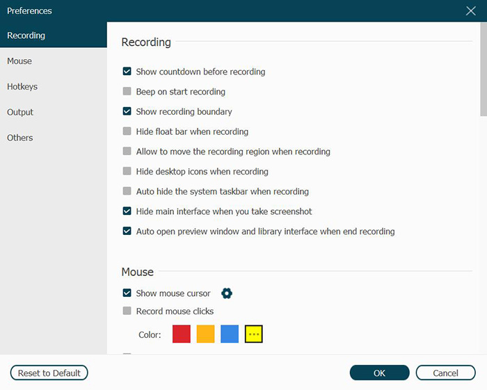 Set Preferences to Meet Recording Habit